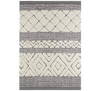 Mint Rugs Todra - Tappeto da soggiorno in tessuto piatto con pelo lungo, design etnico, morbido, vintage, per soggiorno, camera da letto, sala da pranzo, corridoio, 160 x 230 cm