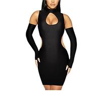 Mintao Euphoria Maddy Dress Sexy Euphoria Outfit con Guanti Donna Scava Fuori Il Vestito Aderente Cocktail Club Party Mini Vestito