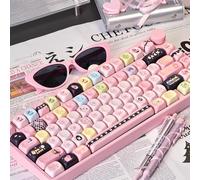 mintcaps Keycaps - 132keys Cute Keyboard Keycap PBT Pink Keycaps 60 65 75 100 percento, profilo MOA Sublimazione Custom Keycap per Cherry Gateron MX Swithes tastiere meccaniche