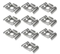 Minteccette in acciaio inossidabile - 10pcs 28x32 mm di fissaggio, clip di fissaggio durevoli per pali di recinzione | per il per patio per giardino agricolo, strumenti per la casa,