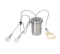 Minteing Manuale di Aspirazione Forte 2L, Kit Bottiglia in Acciaio Inossidabile Portatile di Grande capacità per Mungitura di Capra di Mucca con Coperchio Trasparente, Ampia Applicazione in Fattoria