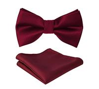 mintgreen Papillon Pre-legato - con Fazzoletto da Taschino Smoking Abito Bambino Ragazzi Compleanno Matrimonio Foto Formale Festa Banchetto, Rosso
