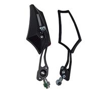 Mintice 1 Paio Nero Universale Moto Specchietti Retrovisore Specchietto Manubrio Specchio Laterale Scheletro Cranio 8mm 10mm Filettato