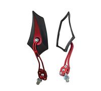 Mintice 1 Paio Rosso Universale Moto Specchietti Retrovisore Specchietto Manubrio Specchio Laterale Scheletro Cranio 8mm 10mm Filettato Scooter