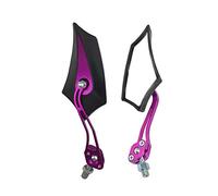 Mintice 1 Paio Viola Universale Moto Specchietti Retrovisore Specchietto Manubrio Specchio Laterale Scheletro Cranio 8mm 10mm Filettato Scooter