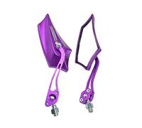 Mintice 1 Paio Viola Universale Moto Specchietti Retrovisore Specchietto Manubrio Specchio Laterale Scheletro Cranio 8mm 10mm Filettato