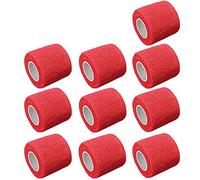 Mintice 10 X Rosso Fascia Coagulante Bendaggio Adesiva Autoadesiva Forte Benda Adesivo Elastico Nastro di Primo Soccorso Sport Caviglia Nastro 4.5mx5cm