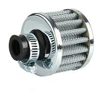 Mintice 12mm Filtro Aria di Moto Argento Motociclo Filtro Aspirazione Aria Sostituzione Universale Fredda Presa D'aria Filtro Turbo Pulita Sfogare