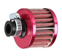 Mintice 12mm Filtro Aria di Moto Rosso Motociclo Filtro Aspirazione Aria Sostituzione Universale Fredda Presa D'aria Filtro Turbo Pulita Sfogare