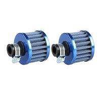 Mintice 2 Pezzi 12mm Filtro Aria di Moto Blu Motociclo Filtro Aspirazione Aria Sostituzione Universale Fredda Presa D'aria Filtro Turbo Pulita Sfogare Veicolo