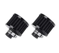 Mintice 2 Pezzi 12mm Filtro Aria di Moto Nero Motociclo Filtro Aspirazione Aria Sostituzione Universale Fredda Presa d'Aria Filtro Turbo Pulita Sfogare Veicolo