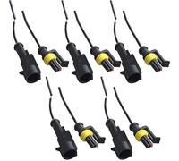 Mintice 5 Pezzi 1 Pin Auto Impermeabile Connettore Kit Presa Auto Connettori Spina Elettrici Cavi Terminali Connettore Filo 16 Awg Calibro Marino