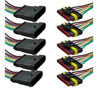 Mintice 5 Pezzi 6 Pin Auto Impermeabile Connettore Kit Presa Auto Connettori Spina Elettrici Cavi Terminali Connettore Filo 16 Awg Calibro Marino