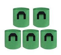 Mintice 5 Pezzi sac à plantes Borsa per Piante Verdura piantare Borsa Crescente Tessuto Traspirante vasi per fioriere casa Giardino per Patate, pomodori, Carote 3 galloni Verde