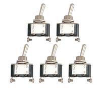 Mintice 5 X 12V Robusto Interruttore a levetta 25A Auto cruscotto ON off Interruttore Metallico a Scatto 24V SPST 2 Pin Universale Contatto d'Argento