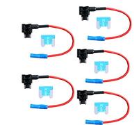 Mintice 5 X Auto 12V 24V Portafusibili a Lama Aggiungere un Salvadanaio Circuito Fusibile Adattatore Tap Add-a-circuit Low Profile Fusibile Lama 15A