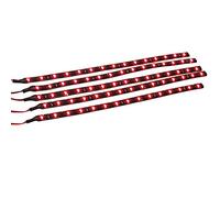 Mintice™ 5 X Rosso 12V Striscia Luminosa sottoscocca Impermeabile Flessibile 15 LED 30 Centimetri Auto Veicolo Auto griglia