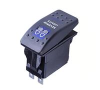 Mintice Auto 12V 20A Led Blu Luce Pannello Interruttore a Bilanciere Interruttore a Levetta Pulsante Cruscotto Impermeabile Camion 5Pin Reverse Light