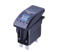 Mintice Auto 12V 20A Led Blu Luce Pannello Interruttore a Bilanciere Interruttore a Levetta Pulsante Cruscotto Impermeabile Camion 5Pin Bar Light