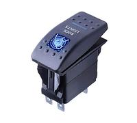 Mintice Auto 12V 20A LED Blu Luce Pannello Interruttore a Bilanciere Interruttore a Levetta Pulsante Cruscotto Impermeabile Camion 5Pin Rock Light