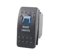Mintice Auto 12V 20A LED Blu Luce Pannello Interruttore a Bilanciere Interruttore a Levetta Pulsante Cruscotto Impermeabile Camion 5Pin Roof Light
