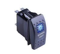 Mintice Auto 12V 20A LED Blu Luce Pannello Interruttore Bilanciere Interruttore a Levetta Pulsante Cruscotto Impermeabile Camion 5Pin Interior Light