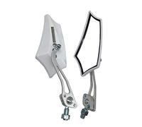 Mintice Bianco Universale Specchietto Laterale Moto Specchio Scooter 8 / 10mm Bicicletta