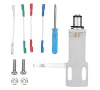 Mintlavishness Giradischi Fonografo High End Phono Cartuccia Headshell Kit per Record Player Silver Set Completo Con Quattro Cavi E Due Paia Di Viti Per Facile Connessione con Ampi