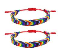 mintolex Braccialetto arcobaleno LGBT Pride per lesbiche gay bisessuali regolabili LGBTQ Pride braccialetti fatti a mano braccialetto intrecciato a mano braccialetto dell'amicizia regalo per uomini