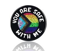 Mintolex LGBTQ+ - Spilla con bandiera a forma di cuore arcobaleno, spilla da bavero con bandiera del progresso, bisessuale, transgender non binario, lesbica pansessuale, accessori per giacche, zaini
