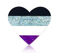 Mintolex LGBTQ+ - Spilla con bandiera a forma di cuore arcobaleno, spilla da bavero con bandiera del progresso, bisessuale, transgender non binario, lesbica pansessuale, accessori per giacche, zaini