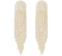 Mintolex Orecchini estivi Boho Bow Star lunghi con nappe per donne con strass incastonati in cristallo da donna orecchini a stella pendenti cascata perline lampadario orecchini gioielli regali per