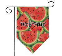 Mintoprints Anguria Welcome Garden Flag 30,5 x 45,7 cm double face frutta anguria losanga Yard bandiera all'aperto decorazione