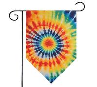 Mintoprints Bandiera da giardino a tema Tie Die 30,5 x 45,7 cm, double face, stile boho, mandala, losanga, bandiera da giardino per cortile, decorazione esterna