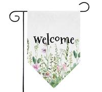 Mintoprints Bandiera da giardino di benvenuto primaverile, 30,5 x 45,7 cm, double face, decorazione per esterni