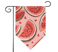 Mintoprints Bandiera estiva da giardino con anguria, 30,5 x 45,7 cm, double-face, motivo frutta, anguria, losanga, bandiera da giardino per cortile, decorazione esterna