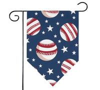 Mintoprints Bandiera sportiva da giardino da baseball, 30,5 x 45,7 cm, doppia faccia, palla sportiva a forma di stella, losanga, bandiera da giardino per cortile, decorazione esterna