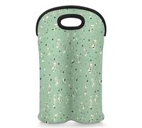 Mintoprints Borsa per 2 bottiglie di vino con note musicali, in neoprene, per viaggi, picnic, feste