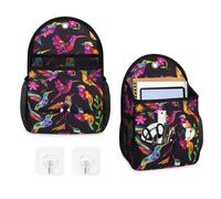 Mintoprints Borsa portaoggetti colorata da appendere alla parete con colibrì messicano uccello borsa organizer da appendere alla parete con tasca per montaggio a parete cestino organizer in tessuto