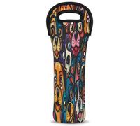 Mintoprints Borsa termica colorata per cani da compagnia, per 1 bottiglia, in neoprene, per viaggi, picnic, feste