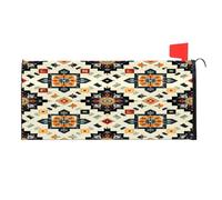 Mintoprints Copertura magnetica per cassetta delle lettere in stile bohémien azteco, etnico, retrò, decorazione per giardino, cortile, dimensioni standard, 45,7 x 53,3 cm