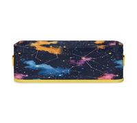 Mintoprints Galaxy Magical Outer Space Universe - Cestino per carta igienica per bagno, cestino portaoggetti in tessuto per serbatoio WC, piccolo cestino decorativo con manico per organizzare