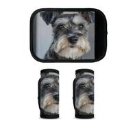 Mintoprints Graziosa custodia per bagagli, per cani Schnauzer, confezione da 2 pezzi, accessori da viaggio per aereo, aeroporto