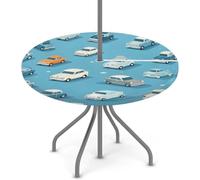 Mintoprints Graziosa tovaglia rotonda per auto con foro per ombrello, tovaglia elastica personalizzata, impermeabile, protezione rotonda con cerniera 115 cm - 142 cm tovaglia da esterno per patio