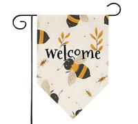 Mintoprints Honey Bee Welcome Garden Flag 30,5 x 45,7 cm double face carino ape losanga Yard Outdoor Flag Decor