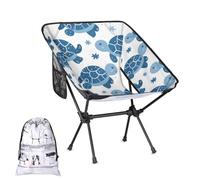 Mintoprints Kawaii Sea Animal Turtle Sedia da campeggio leggera pieghevole portatile compatta per esterni, viaggi, spiaggia, escursionismo zaino in spalla
