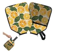 Mintoprints Lemon Fruits - Custodia per racchetta da pickleball, con tasca e tracolla, motivo foglie verdi, adatta alla maggior parte delle racchette