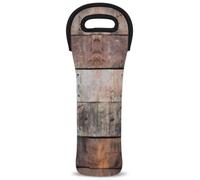 Mintoprints Old Barn Door - Borsa termica per vino, in neoprene, con motivo in legno, per viaggi, picnic, feste