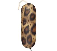 Mintoprints Porta sacchetti di plastica marrone con stampa leopardata, per dispensa da cucina, organizer per sacchetti della spesa, in plastica leggera, 1 confezione