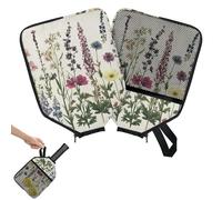 Mintoprints Summer Wildflower Pickleball - Custodia per racchetta con tasca e manico, papillon e stelle, adatta alla maggior parte delle racchette